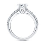 White Gold 1ct TDW Round Diamond Solitaire Ring - Handcrafted By Name My Rings™