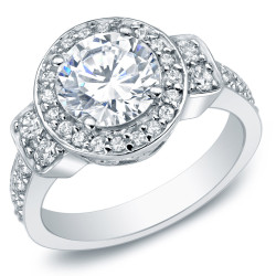 White Gold 2 3/4ct TDW Certified Diamond Ring - Handcrafted By Name My Rings™