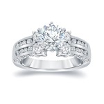 White Gold 2 3/4ct TDW Round Diamond Engagement RIng - Handcrafted By Name My Rings™