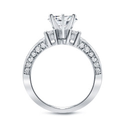 White Gold 2 3/4ct TDW Round Diamond Engagement RIng - Handcrafted By Name My Rings™