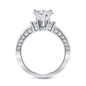 White Gold 2 3/4ct TDW Round Diamond Engagement RIng - Handcrafted By Name My Rings™