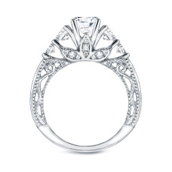 White Gold 2ct TDW Certified Round Diamond Engagement Ring - Handcrafted By Name My Rings™