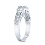 White Gold 2ct TDW Cushion Cut Diamond Engagement Ring - Handcrafted By Name My Rings™