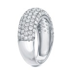 White Gold 2ct TDW Round Cut Diamond Multi-Row Pave Ring - Handcrafted By Name My Rings™