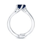 White Gold 3/5ct Blue Sapphire and 2/5ct TDW Diamond Insert Bridal Ring Set - Handcrafted By Name My Rings™
