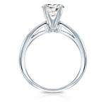 Gold 1/2ct TDW Round Diamond Solitaire Engagement Ring - Handcrafted By Name My Rings™