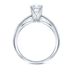 Gold 3/4ct TDW Asscher-Cut Diamond Solitaire Engagement Ring - Handcrafted By Name My Rings™