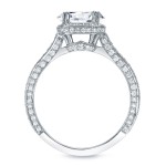 White Gold 2 1/4ct TDW Certified Cushion Cut Diamond Engagement Ring - Handcrafted By Name My Rings™