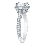 White Gold 2 1/4ct TDW Certified Cushion Diamond Engagement Ring - Handcrafted By Name My Rings™