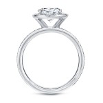 White Gold 2 2/5ct TDW Certified Round Cut Diamond Engagement Ring - Handcrafted By Name My Rings™