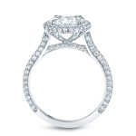 White Gold 3ct TDW Certified Round Diamond Engagement Ring - Handcrafted By Name My Rings™