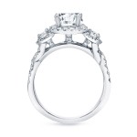 Certified Gold 2ct TDW Round Halo Diamond Engagement Ring - Handcrafted By Name My Rings™