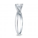 GIA Certified Platinum 4-Prong 1 ct. TDW Round-Cut Diamond Solitaire Engagement - Handcrafted By Name My Rings™