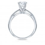 GIA Certified Platinum 4-Prong 2 ct. TDW Round-Cut Diamond Solitaire Engagement - Handcrafted By Name My Rings™