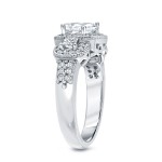 Platinum 1 1/2ct TDW 3-Stone Diamond Engagement Ring - Handcrafted By Name My Rings™