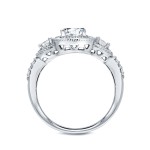 Platinum 1 1/2ct TDW 3-Stone Diamond Engagement Ring - Handcrafted By Name My Rings™