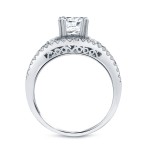 Platinum 1 1/2ct TDW Certified Round-cut Diamond Bridal Ring Set - Handcrafted By Name My Rings™