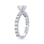 Platinum 1 1/2ct TDW Round Cut Diamond Solitaire Engagement Ring - Handcrafted By Name My Rings™