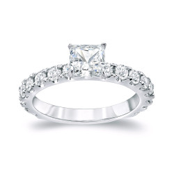 Platinum 1 3/4ct TDW Certified Princess Cut Diamond Engagement Ring - Handcrafted By Name My Rings™