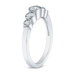 Platinum 1/2ct TDW Five-Stone Bezel Diamond Engagement Ring - Handcrafted By Name My Rings™