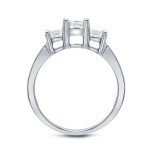 Platinum 1/2ct TDW Princess Diamond Engagement Ring - Handcrafted By Name My Rings™