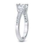 Platinum 1ct TDW Princess Cut Diamond Engagement Ring - Handcrafted By Name My Rings™