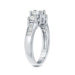 Platinum 1ct TDW Princess Diamond Engagement Ring - Handcrafted By Name My Rings™