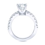 Platinum 1ct TDW Round Cut Diamond Engagement Ring - Handcrafted By Name My Rings™