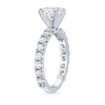 Platinum 2 1/2ct TDW Certified Cushion Cut Diamond Engagement Ring - Handcrafted By Name My Rings™