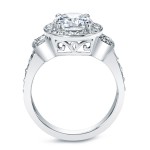 Platinum 2 3/4ct TDW Certified Round-Cut Diamond Engagement Ring - Handcrafted By Name My Rings™