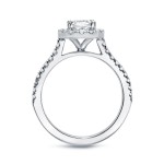 Platinum 2ct TDW Certified Cushion Cut Diamond Bridal Ring Set - Handcrafted By Name My Rings™