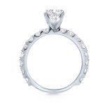 Platinum 2ct TDW Certified Cushion Cut Diamond Engagement Ring - Handcrafted By Name My Rings™