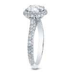 Platinum 2ct TDW Certified Round-Cut Diamond Halo Engagement Ring - Handcrafted By Name My Rings™