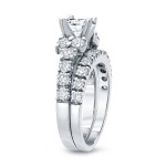 Platinum 2ct TDW Certified Round Diamond Engagement Wedding Ring Set - Handcrafted By Name My Rings™