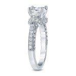 Platinum 2ct TDW Round Cut Diamond Engagement Ring - Handcrafted By Name My Rings™