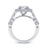 Platinum 3 1/8ct TDW Certified Oval Diamond Halo Bridal Ring Set - Handcrafted By Name My Rings™
