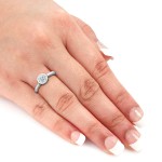 Platinum 3/4ct TDW Round-cut Diamond Bezel Solitaire Engagement Ring - Handcrafted By Name My Rings™