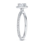 Platinum 4/5ct TDW Cushion Cut Halo Diamond Engagement Ring - Handcrafted By Name My Rings™