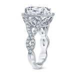 Platinum 5 3/4ct TDW Certified Oval Diamond Halo Engagement Ring - Handcrafted By Name My Rings™