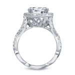 Platinum 5 3/4ct TDW Certified Oval Diamond Halo Engagement Ring - Handcrafted By Name My Rings™