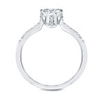 Platinum 7/8ct TDW Certified Round Cut Diamond Engagement Ring - Handcrafted By Name My Rings™
