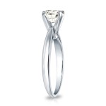 Platinum Round 1/3ct TDW Diamond Solitaire Engagement Ring - Handcrafted By Name My Rings™