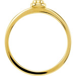Women's Gold 1/10ct TDW Bezel Round Black Diamond Solitaire Ring - Handcrafted By Name My Rings™
