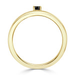 Women's Gold 1/10ct TDW Prong Round Black Diamond Engagement Solitaire Ring - Handcrafted By Name My Rings™