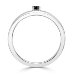 Women's Gold 1/10ct TDW Prong Round Black Diamond Engagement Solitaire Ring - Handcrafted By Name My Rings™