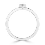 Women's Gold 1/10ct TDW Prong Round Black Diamond Hexagon Solitaire Ring - Handcrafted By Name My Rings™