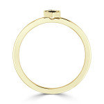 Women's Gold 1/10ct TDW Prong Round Black Diamond Hexagon Solitaire Ring - Handcrafted By Name My Rings™