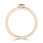 Women's Gold 1/10ct TDW Prong Round Black Diamond Hexagon Solitaire Ring - Handcrafted By Name My Rings™