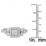 White Gold 1/2ct TDW Princess Diamond Engagement Ring - Handcrafted By Name My Rings™