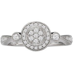 White Gold 3/4ct TDW Princess Diamond Halo Engagement Ring - Handcrafted By Name My Rings™
